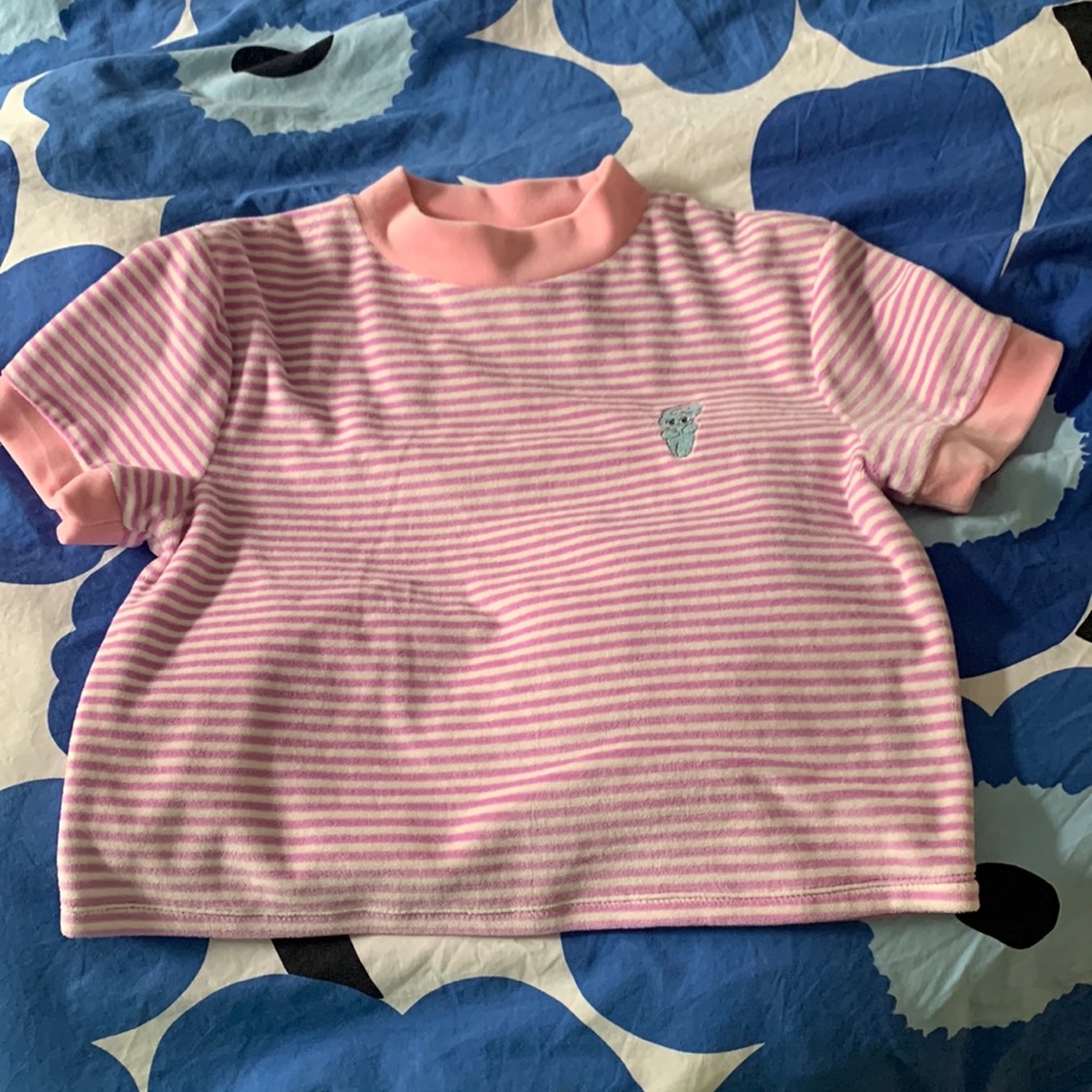 Lazy Oaf x Esther Kim Esther smoking bunny velvet top